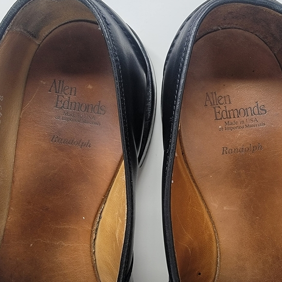Allen Edmonds "RANDOLPH" Leather Penny Loafer Dress Shoes 10 D Black 4809 6438 - Picture 4 of 10